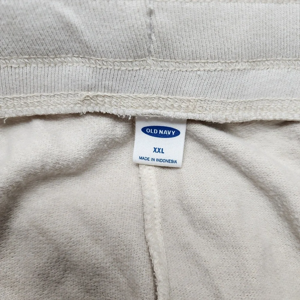 Old Navy Joggers Women XXL Cream Specially Dyed Fleece High Rise Sweatpants NWT - Picture 9 of 10